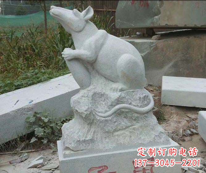 郴州12生肖子鼠石雕