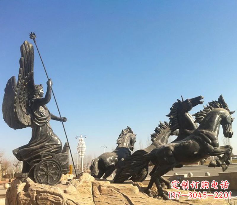 郴州阿波罗战车小区景观铜雕 (3)