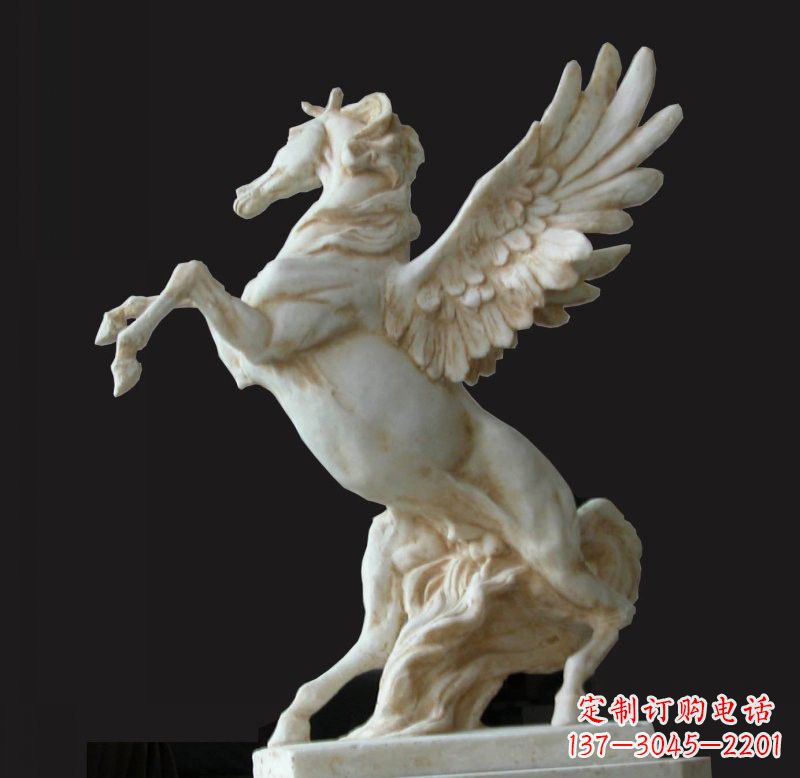 郴州白色飞马石雕