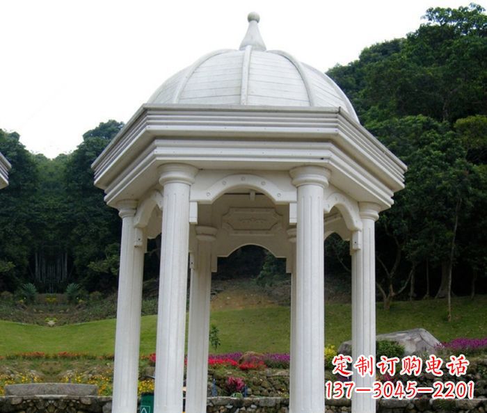 郴州别墅景观欧式石雕凉亭 (2)