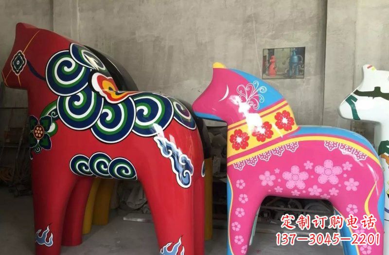 郴州新颖独角兽彩绘玻璃钢装饰品
