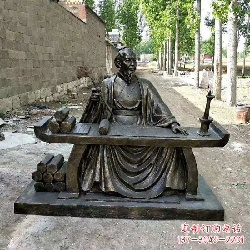 郴州玻璃钢仿铜雕刻的历史名人——张衡