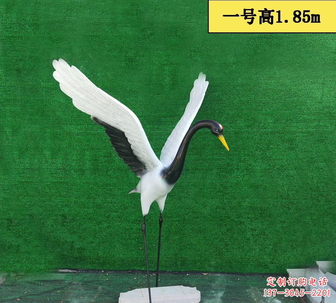 郴州仙鹤雕塑玻璃钢仿真景观动物雕塑