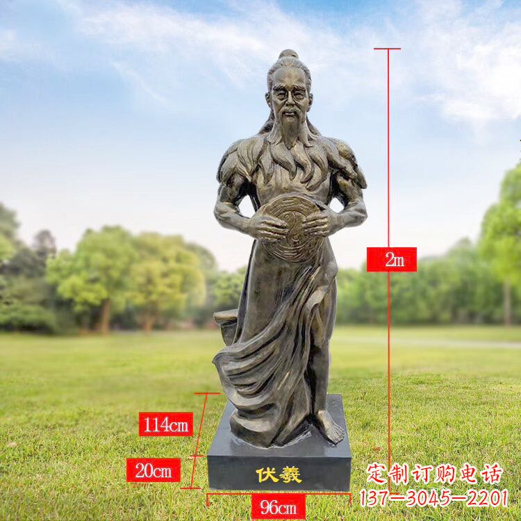 郴州伏羲玻璃钢雕塑传承中华文化的精神家园