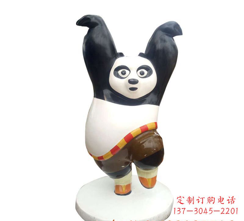 郴州玻璃钢制熊猫雕塑精致细腻的艺术品