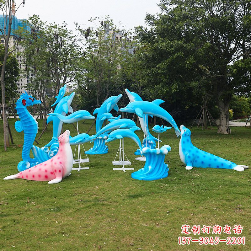 郴州玻璃钢海豚雕塑艺术的精美表现