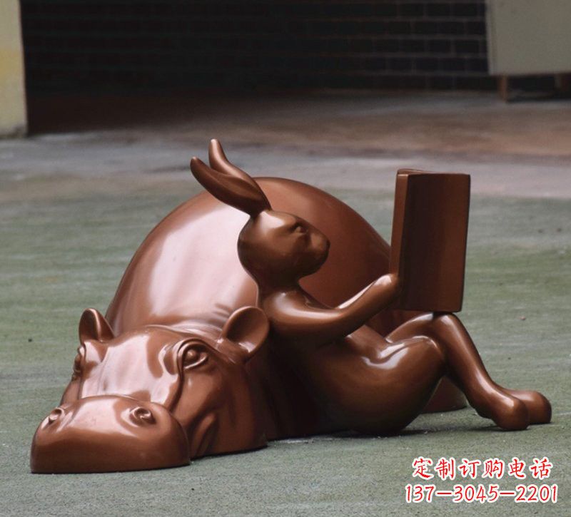 郴州玻璃钢河马雕塑——给环境添彩