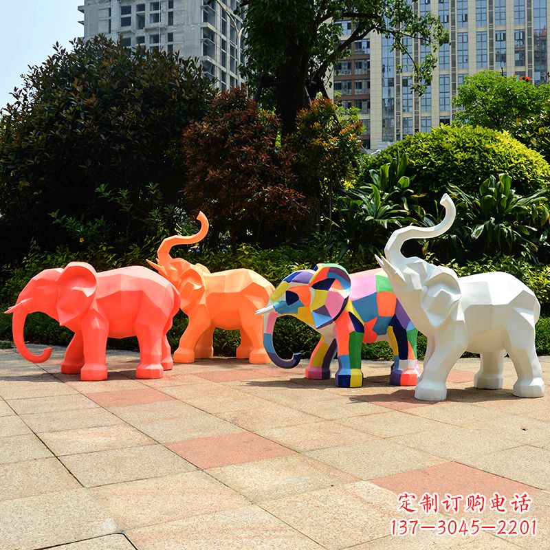 郴州金色大象雕塑活跃的商场游乐场