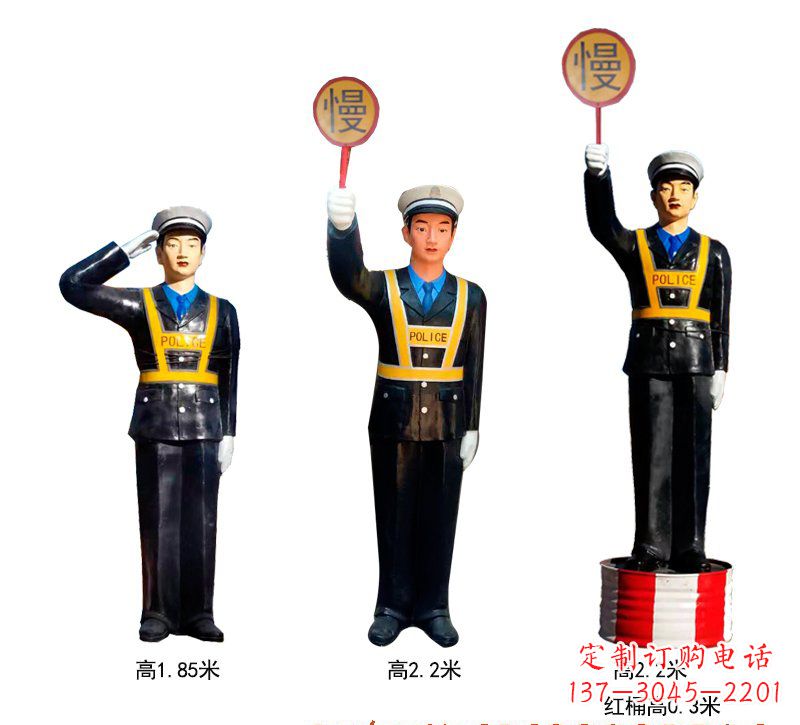 郴州玻璃钢警察雕塑象征警察的英勇