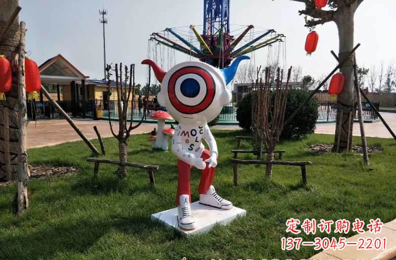 郴州玻璃钢卡通机器人雕塑