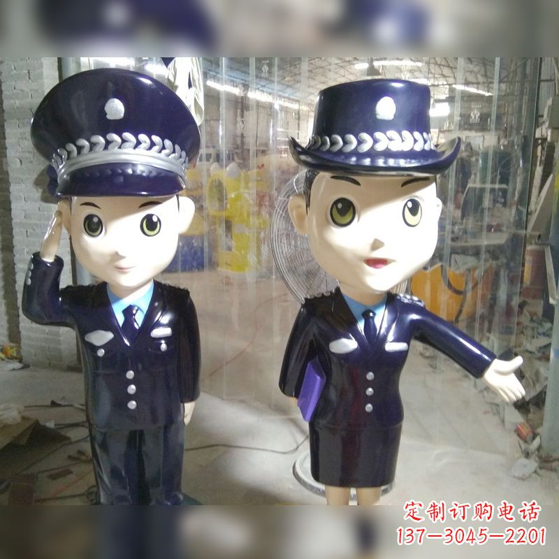 郴州玻璃钢警察雕塑表达警队宗旨