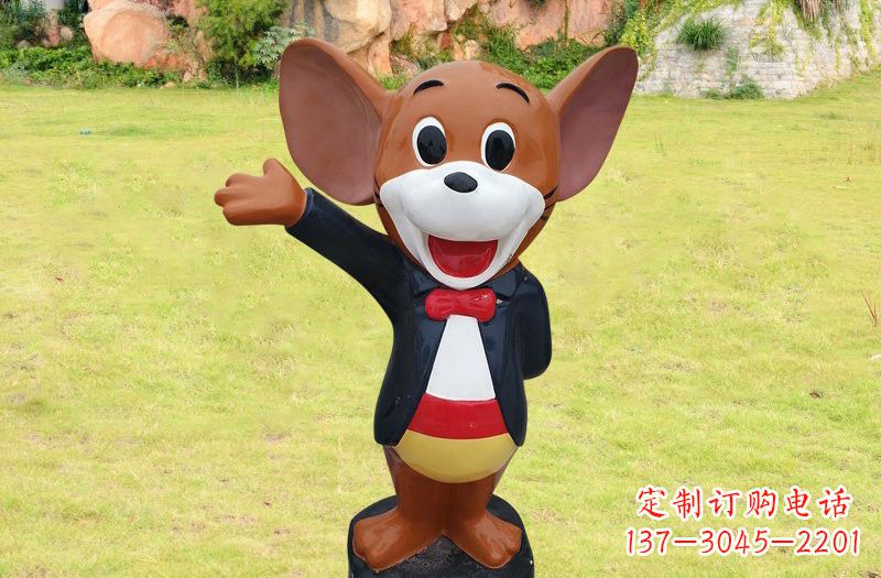 郴州玻璃钢卡通老鼠杰瑞雕塑