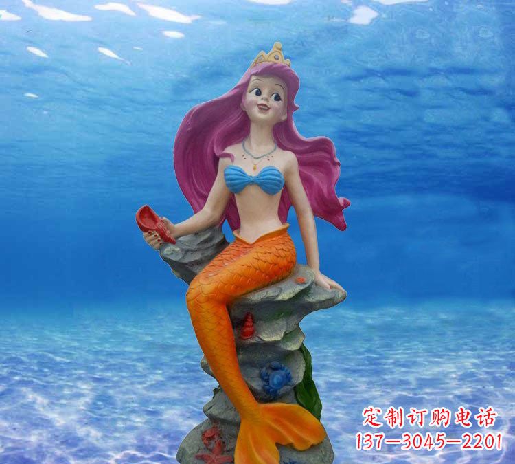 郴州玻璃钢雕刻的美人鱼