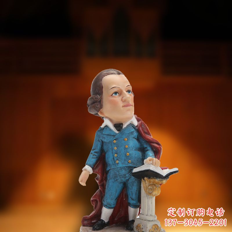 郴州玻璃钢艺术莫扎特雕塑