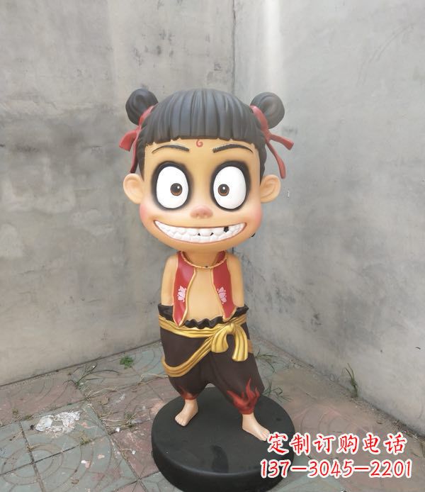 郴州玻璃钢雕刻的神话传说——哪吒