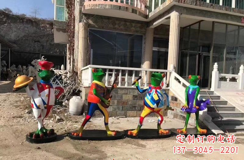 郴州玻璃钢制青蛙雕塑