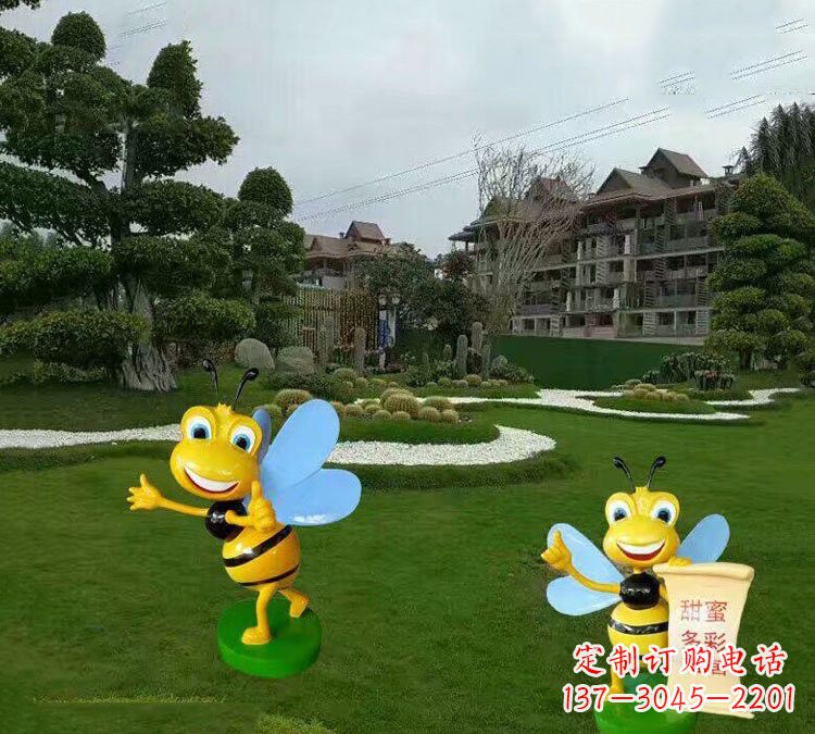 郴州精美的玻璃钢卡通小蜜蜂雕塑