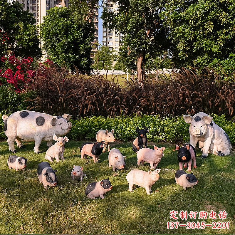 郴州玻璃钢树脂仿真动物雕塑——公园农家院精美装饰