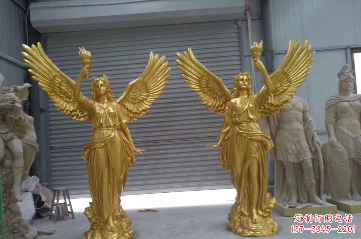 郴州玻璃钢天使西方人物雕塑之美