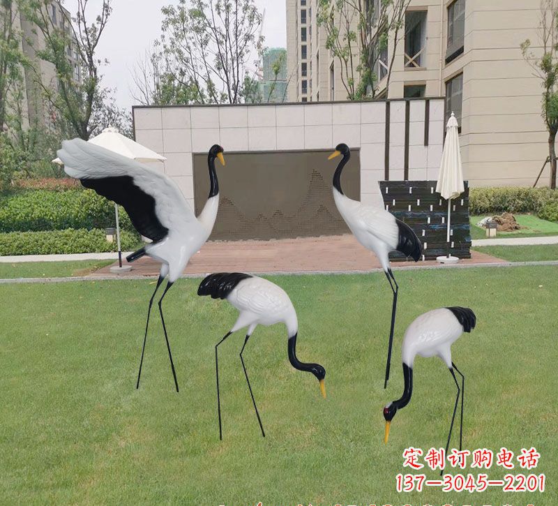 郴州精美玻璃钢仙鹤雕塑