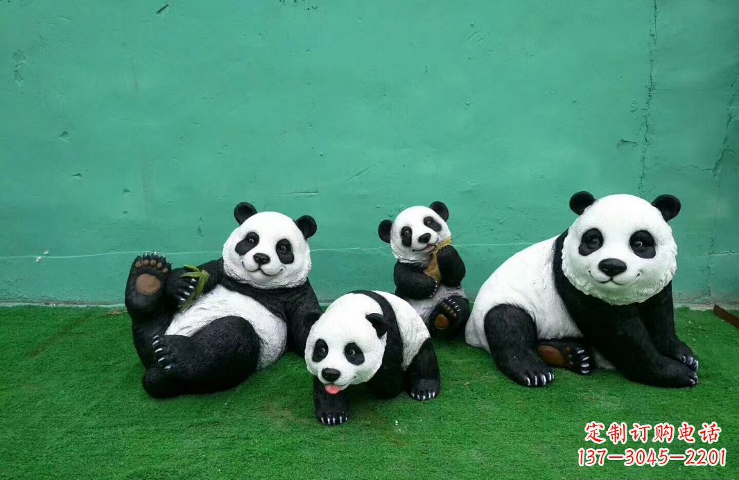 郴州玻璃钢熊猫雕塑传承中华文化