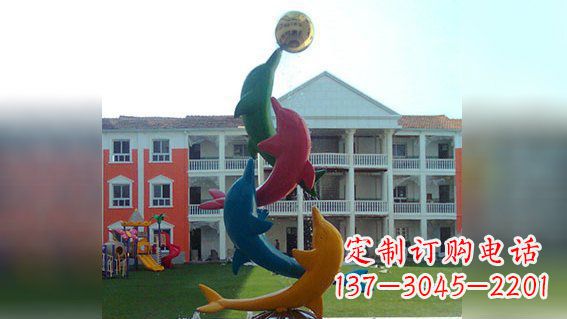 郴州精美不锈钢海豚雕塑