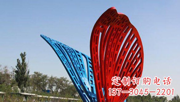 郴州不锈钢蝴蝶雕塑美丽的实物表达