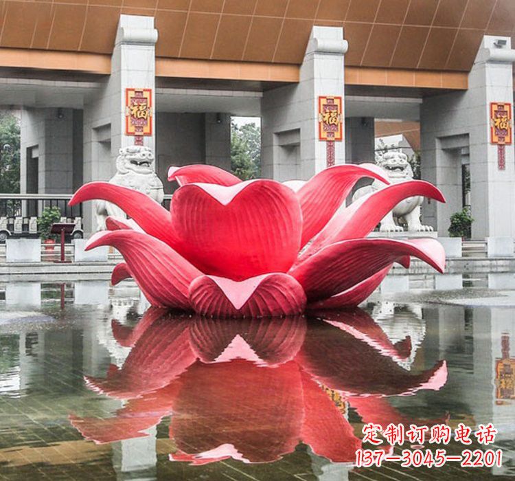 郴州不锈钢彩色莲花雕塑——艺术之美