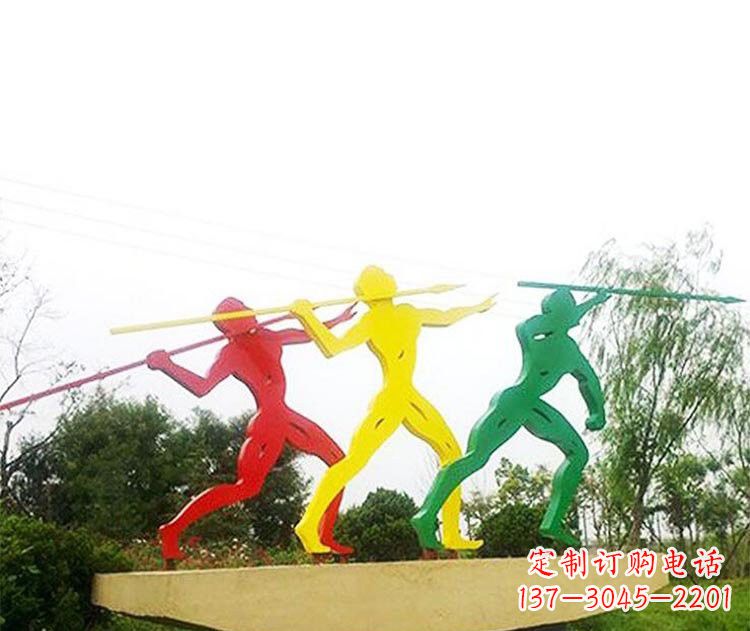 郴州不锈钢彩色标枪雕塑精美而富有意义