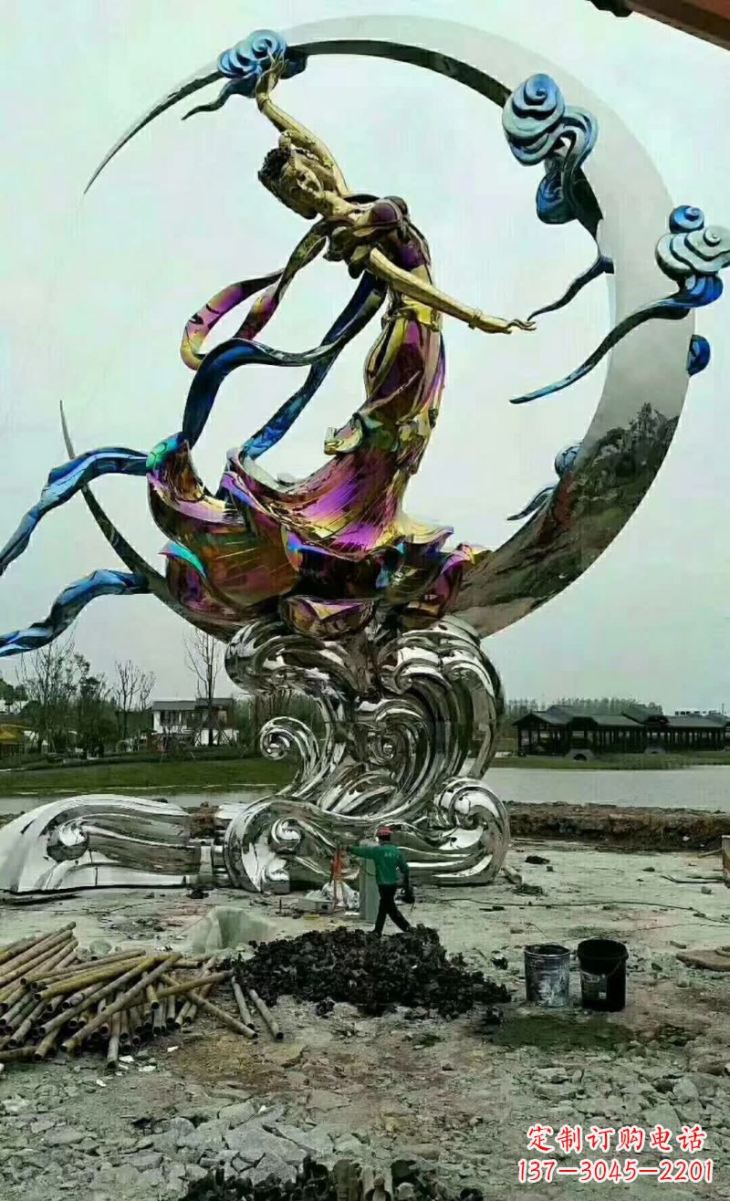 郴州不锈钢嫦娥奔月雕塑