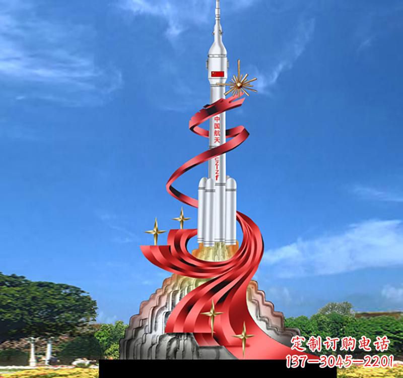 郴州嫦娥飞天——不锈钢嫦娥雕塑