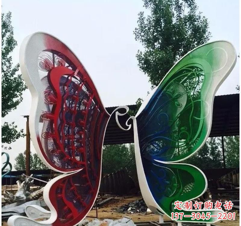 郴州不锈钢城市彩色蝴蝶雕塑——美丽的视觉盛宴