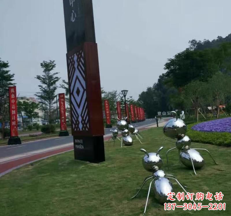 郴州不锈钢蚂蚁雕塑精美的艺术精品