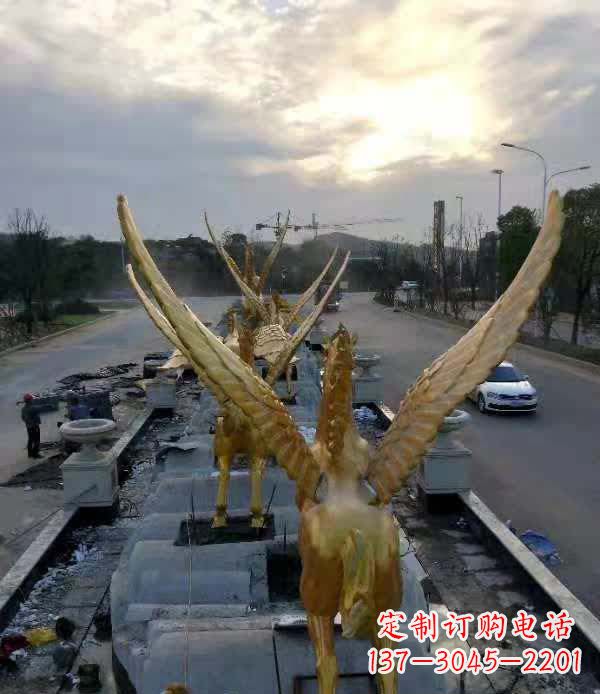 郴州不锈钢城市飞龙——雕塑作品精美绝伦