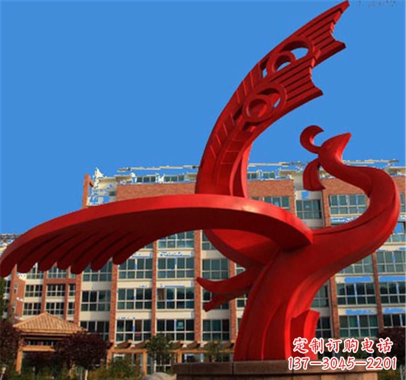 郴州不锈钢凤凰雕塑——展示城市文化之美