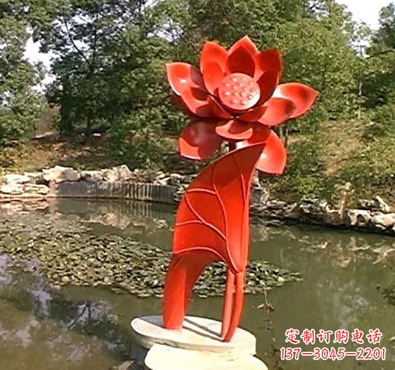 郴州不锈钢荷花雕塑激发城市艺术灵感