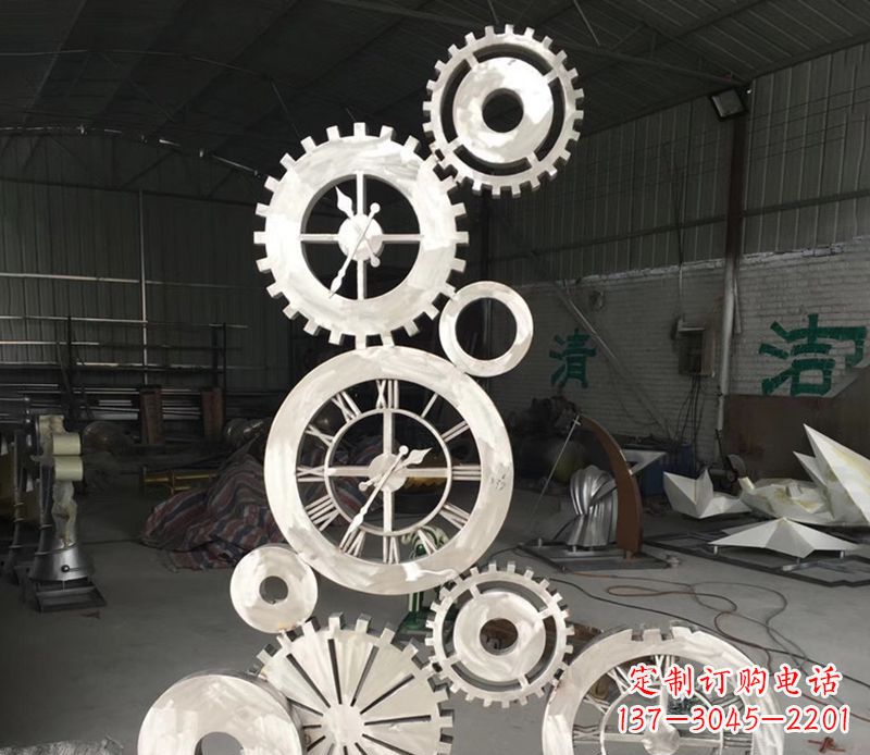郴州不锈钢齿轮雕塑艺术与科技的完美结合