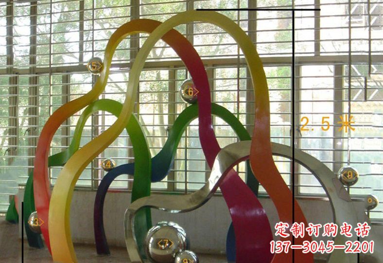 郴州不锈钢抽象彩色假山雕塑