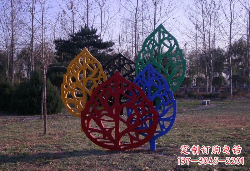 郴州精美不锈钢树叶雕塑