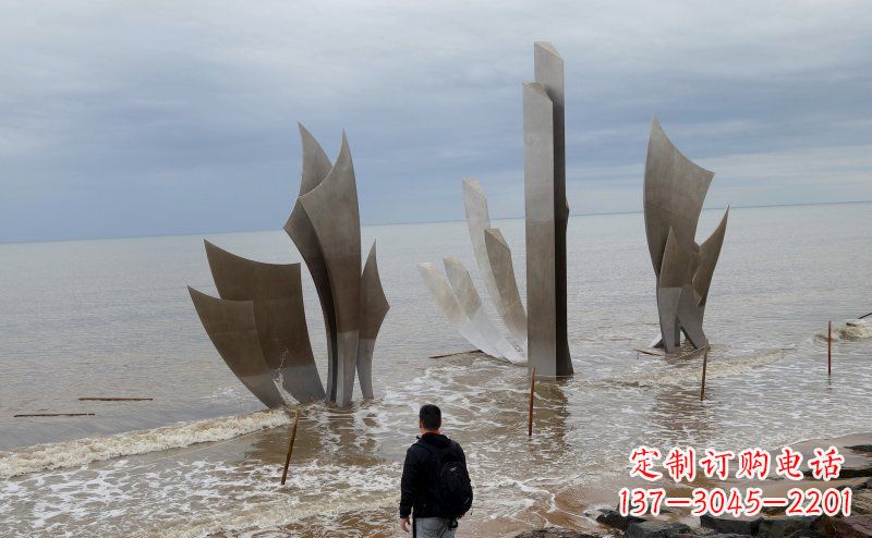 郴州不锈钢船帆海边景观雕塑
