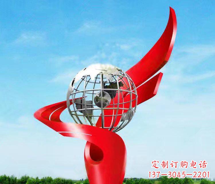 郴州不锈钢地球雕塑精美的艺术品