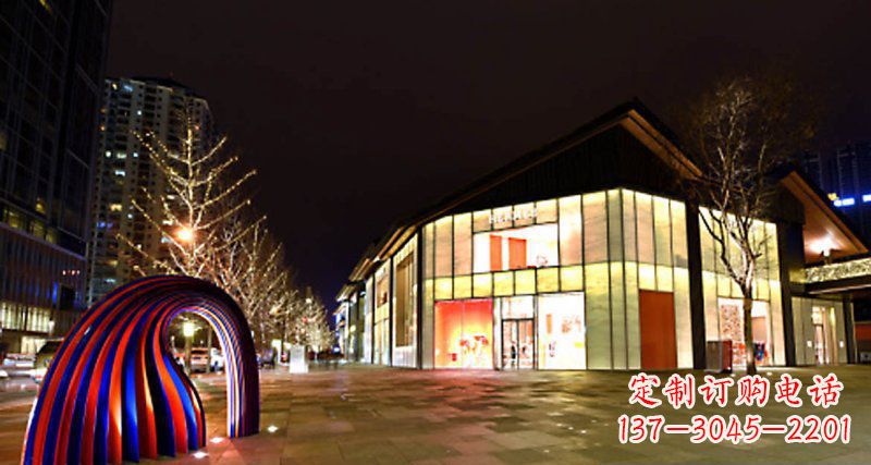 郴州不锈钢拱门雕塑——点缀街边景观