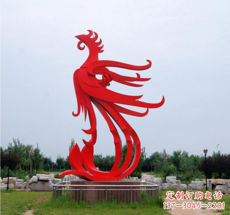 郴州不锈钢凤凰雕塑绚丽多彩的艺术之美
