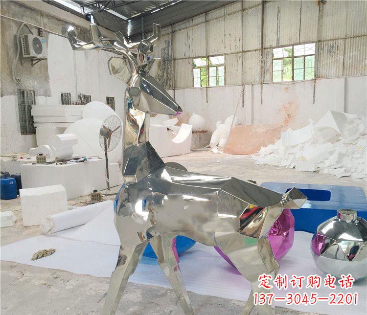 郴州不锈钢梅花鹿雕塑