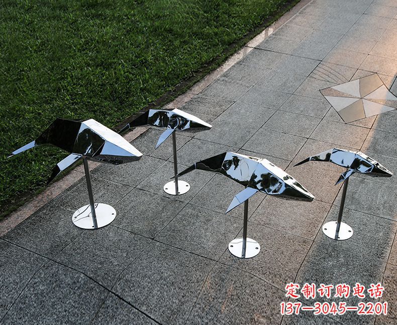 郴州不锈钢海豚雕塑精致的海洋之美
