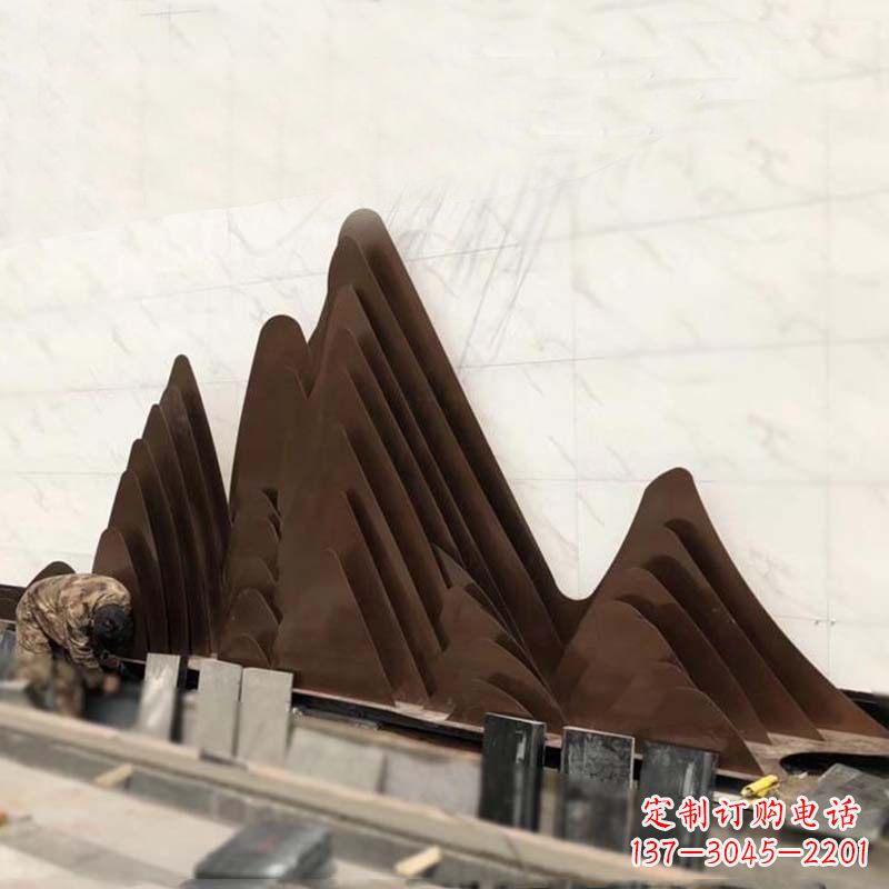 郴州精美不锈钢假山雕塑