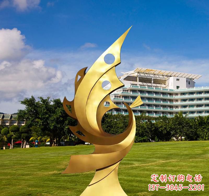 郴州不锈钢抽象金凤凰雕塑
