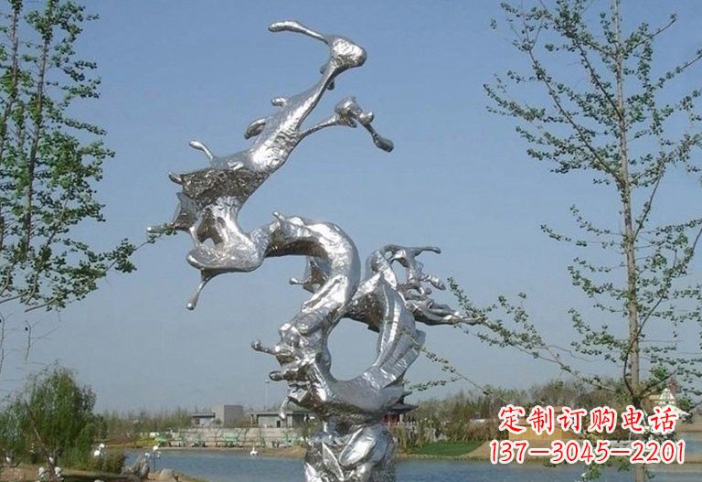 郴州不锈钢蛟龙出海雕塑