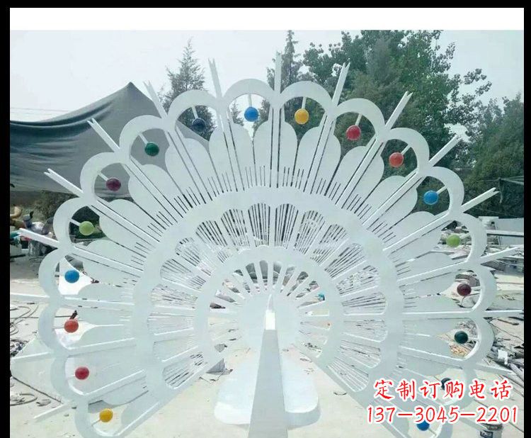 郴州精美不锈钢孔雀雕塑