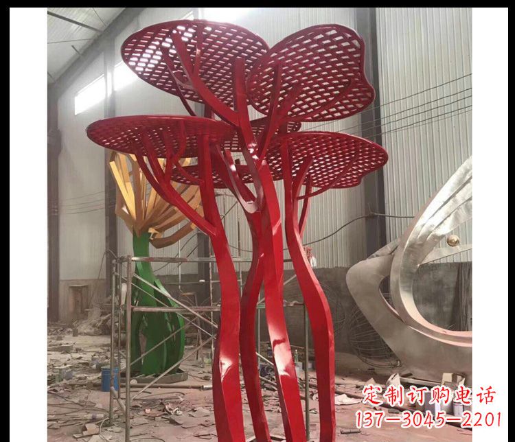 郴州不锈钢蘑菇景观雕塑